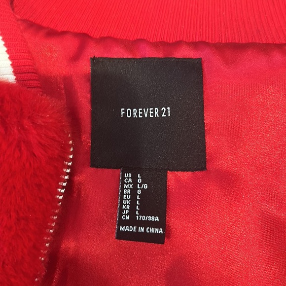 Fuzzy bomber jacket from forever 21 - Picture 3 of 3